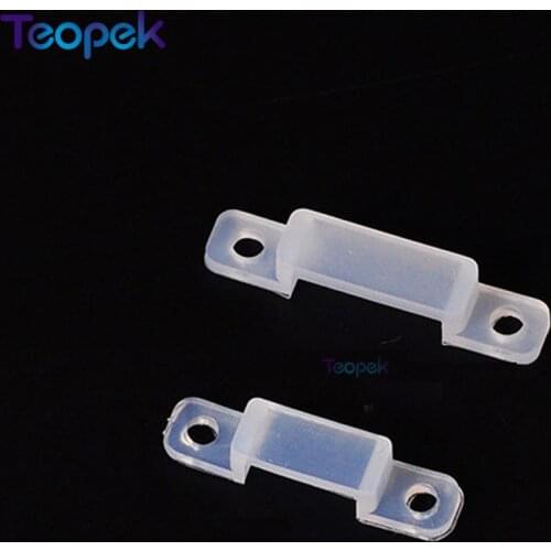 100pcs/lot 8mm 10mm 12mm 15mm Silicon Clip for Fixing IP67 IP68 Tube LED Strip strip light