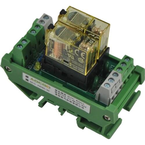 2 Channel 1 SPDT DIN Rail Mount IDEC RJ1S Interface Relay Module
