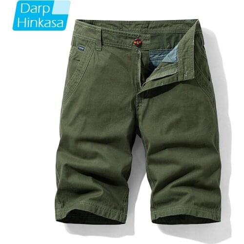 2020 Summer Casual Fashion Shorts Men Loose Zipper Five-point Pants 100% Cotton Solid Color Outdoor Hot Men Shorts
