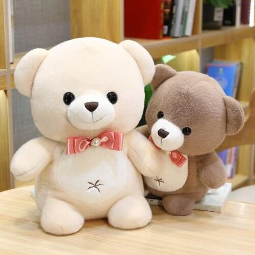 25-60cm Bow Tie Teddy Bear Doll Soft Plush Stuffed Toys Animals Cartoon Teddy Bear For Girl Boy Birthday Valentine’s Day Gift