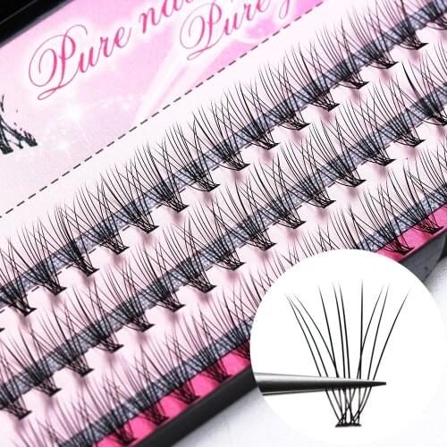 60 clusters of a box of natural false eyelashes for eyelash extension and makeup C roll eyelashes natural style New Promotion