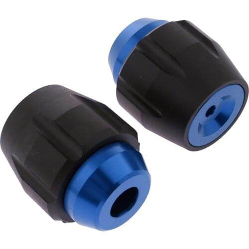 Motorcycle CNC Aluminum Front Axle Fork Body Frame Protectors Slider Anti Crash Pad for Most Motorcycles -Blue