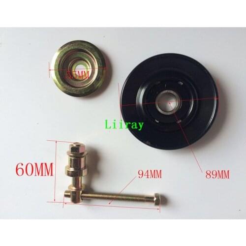 Auto air conditioner ac tensioner pulley, idler pulley A89 pole and 6203 bearing good quality