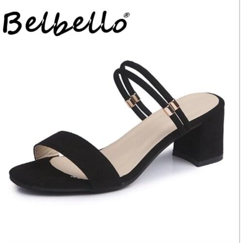 Belbello 2019 summer sandals Metal strap fashion lightweight shoes Ankle strap comfortable shoes