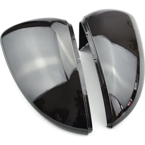 Rearview Mirror Cover Side Wing Rear View Mirror Case Covers Glossy Black For VW GOLF 7 MK7 MK7.5 GTI R GTE GTD 2013-2018