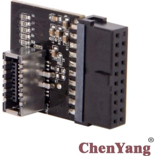 Chenyang USB 3.0 20Pin Header Male to USB 3.1 Front Panel Socket Extension Adapter for Motherboard