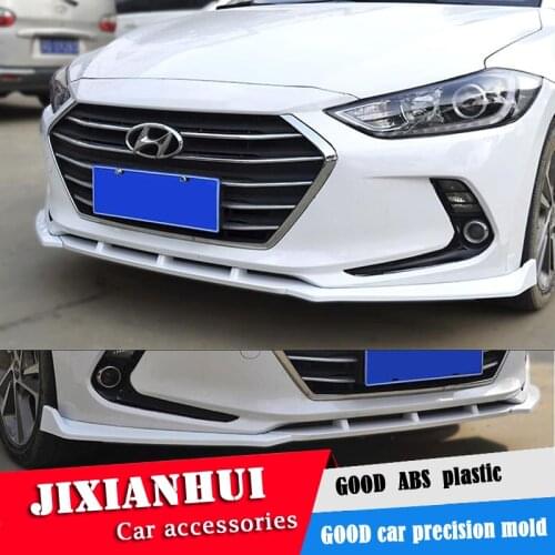 For Elantra Body kit spoiler 2016-2018 For Hyundai Elantra ABS Rear lip rear spoiler front Bumper Diffuser Bumpers Protector