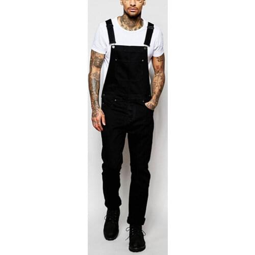 Mans Jumpsuit Autumn Black Jeans Men Fashion Water Wash Pants Denim Overalls Men Rompers Jeans for Man Trousers