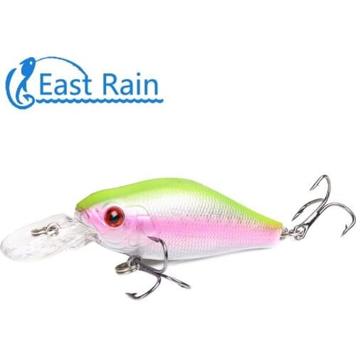 East Rain 7cm 8.1g Lifelike VIB Floating Fishing Lure Pesca Hooks Fishing Wobblers Crankbait Artificial Hard Bait Free shipping