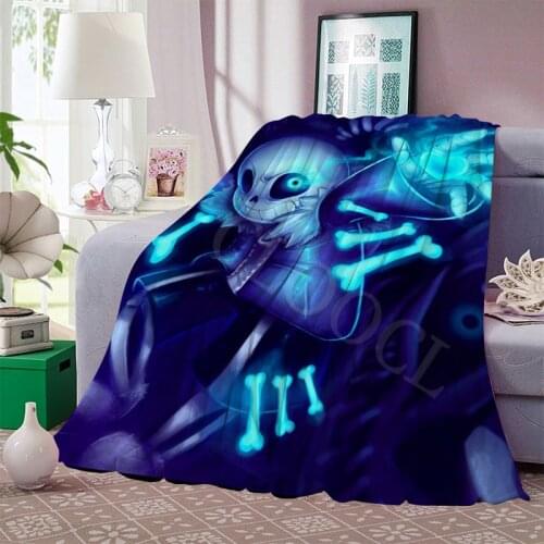 Flannel Blanket Games Undertale 3D Printed Blanket for Bed Home Decorate Sofa Travel Office Short Plush Cartoon Throws Blankets