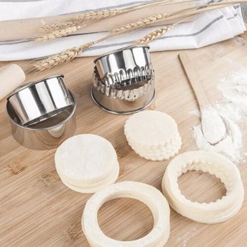 3 Pcs/Set Dumpling Wrapper Mould Making Kitchen Utensils Household Temperature Resistance Food-Grade SUS 304 Stainless Steel