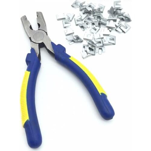 Chicken Quail Bird Rabbit Pet Cage Installation And Repair Tool Catch The Clamp Pliers Bayonet Nail 600 Nails 1 Pliers 1Sets