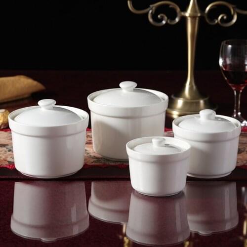 Ceramic water stew stewed birds nest sharks fin snow clam double cover ears Zhongdun soup tonic soup pot with lid to the pot