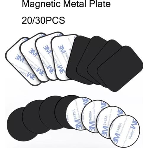20/30PCS Magnetic Metal Plate For Car Phone Holder Universal Iron Sheet Disk Sticker Mount Mobile Phone Magnet Stand For iPhone