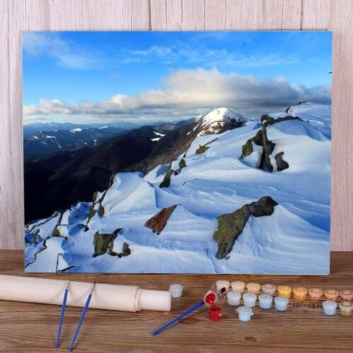 Landscape At The Top Paint By Numbers Package Oil Paints 50*70 Boards By Numbers Wall Decoration For Wholesale