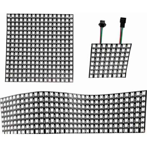 WS2812b Led Module 5V DC Matrix Pixel Diode Backlight IIndividually Addressable Led Display Board 8X8 8X32 16X16 Small Screen