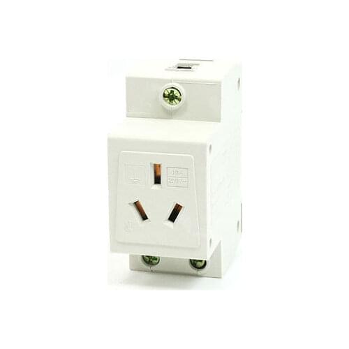 DIN Rail Mount 3Pin Modular Power Socket AC250V/10A for Australia Plug
