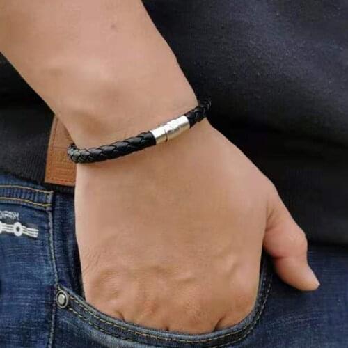 Mens leather bracelet