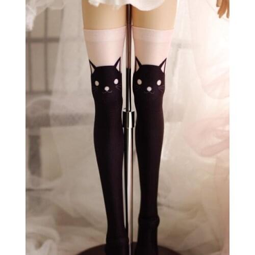 NEW Lovely Retro Black little Black Cat Socks BJD 1/3 1/4 DD DDS|DDiii|DY MSD Doll Socks