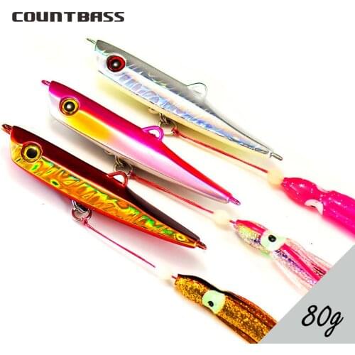 Countbass 3PCS 80g 2.8oz Bottom Ship Inchiku jigs, Pesca Octoups Snapper Jigging lure for fishing Angler Japanese Style