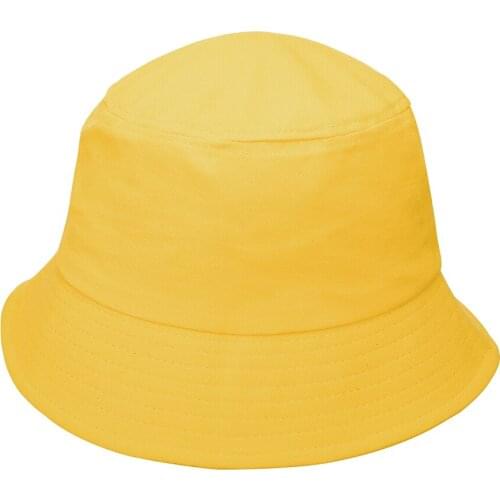 New Unisex Cotton Bucket Hats Women Summer Sunscreen Fedoras Hat Men Pure Color Outdoor Fisherman Hat Beach Cap Foldable Caps