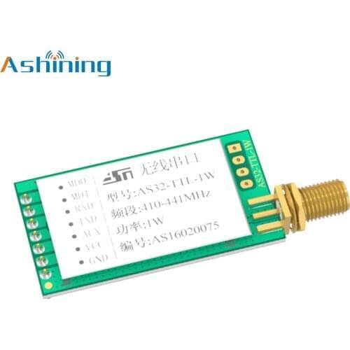 AS32-TTL-1W 433mhz 1W 30dBm 8000m LoRa Sx1278 ASHINING star product AS32-TTL-1W Wireless RF Transmitter Receiver Module