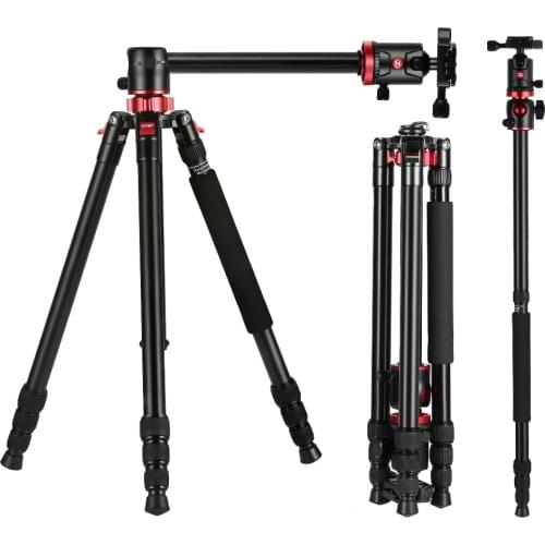 Zomei M8 Axial Transverse Mobile Phone Strap Monopod Camera Portable SLR Tripod With 360 Degree Ball Head with Carrying Bag
