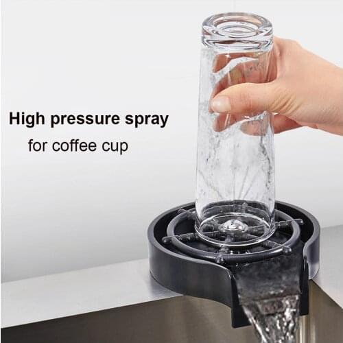 Faucet Glass Rinser for Kitchen Sink Automatic Cup Washer Bar Coffee Pitcher Wash Tool Accessories