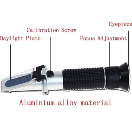Seawater Salinity Refractometer RHS-4ATC Dual scales salinity 20-40ppt Specific gravity: 1.015-1.030