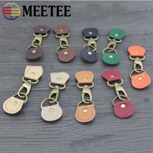 Meetee 2/4sets Swivel Lobster Hasp Clasp Leather Lock Bag Side Clip Buckles DIY Strap Belt Chain Collar Snap Hang Trigger Buckle