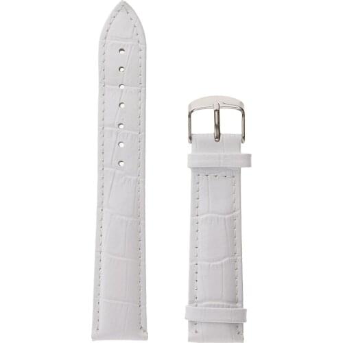 Chic Leather Strap Croco Watch Band Steel Buckle 18mm 19mm 20mm 21mm 22mm Mens