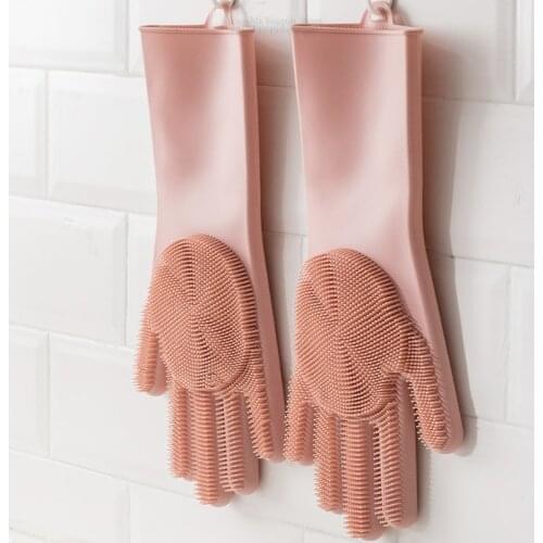 Youpin JJ Magic Silicone Cleaning Gloves Insulation non-slip Dishwashing Glove Double-sided Wear Gloves for Home Kitchen