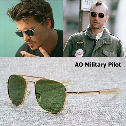 2020 New military fashion army to pilot 52mm sunglasses brand American lens optical glass sunglasses sunglasses