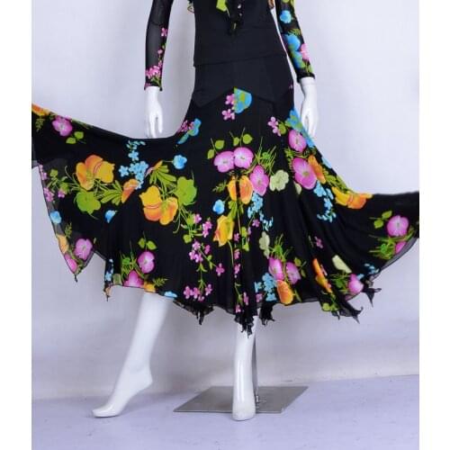 Modern dance eight pieces irregular double layers dance skirt S12084