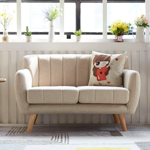 Japanese Style Fabric Living Room Sofas Bedroom Simple Two-person Sofa Couches for Living Room Home Furniture Couch