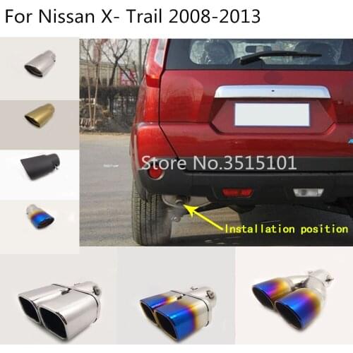 Car rear cover muffler pipe outlet dedicate exhaust tip tail For Nissan X-trail xtrail T32/Rogue 2008 2009 2010 2011 2012 2013