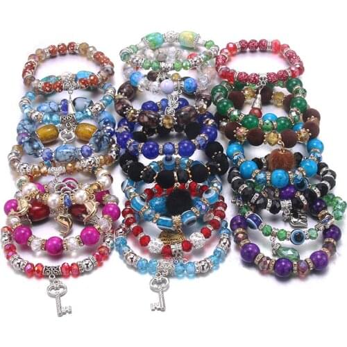 10/Pcs Mixed Bracelet Fashion Trend Women Shiny Bracelet Wholesale Jewelry Small Surprise Gift Color Optional Brand New Jewelry
