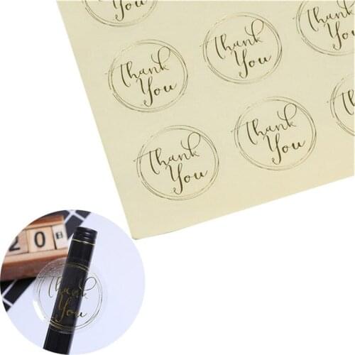 120Pcs/Lot Round Transparent Design Thank You Seal Stickers DIY Gift packaging Sticker Label Stationery scrapbook Decoration