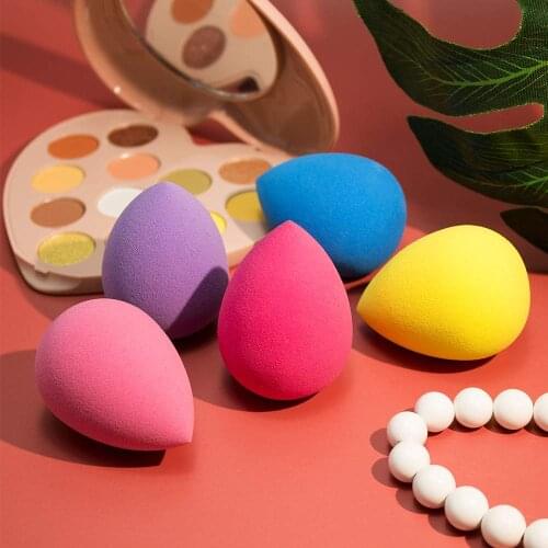2PCS Professional Cosmetic Soft Puff Powder Puff Smooth Women Makeup Foundation Sponge Waterdrop Shape Make Up Tool