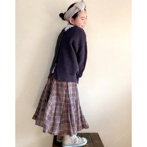 2021 Wholesale New Girls Plaid Skirt Autumn Cotton Fashion Girls Skirts 2-8 years MY179