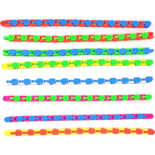 24 Links Snake Puzzles Classic Sensory Toy Stress Relief Wacky Tracks Snap And Click Fidget Decompression Gift Toys Well-suited