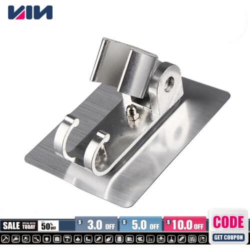 Aluminium Alloy Bathroom Adjustable Shower Head Base Showerhead Stand Bracket Hook Wall Mounted Bath Holder Accessories Stable