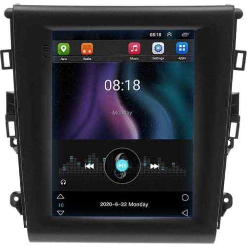 Car MP5 Radio Stereo 1+16GB Hands Free Call In‑Dash Display 9.7in Touch Screen WiFi GPS Navigation for Android 10.1 for Ford
