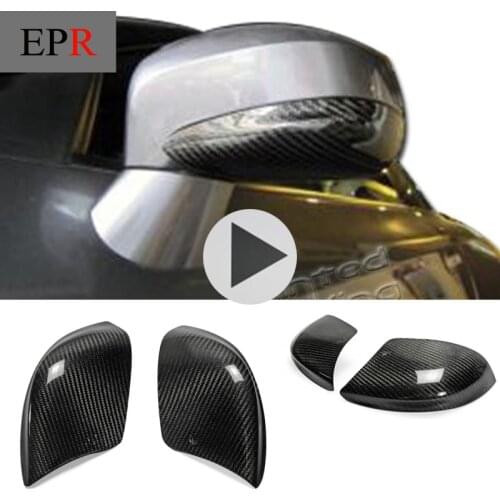 Car-styling For Nissan R35 GTR Real Carbon Fiber Lower Mirror Cover Outside Mirror Shell