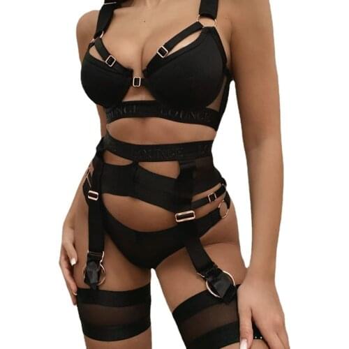 Push Up Bra Lingeries Set sexy women clothing Suspender Lace Bodysuit Adjustable Shoulder Strap lengerie femenina sexy Jumpsuit
