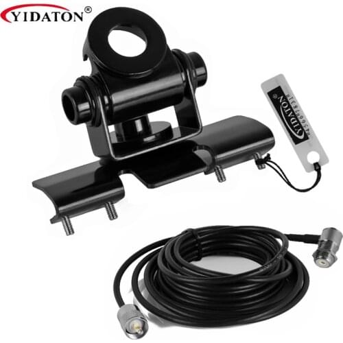 Antenna mount RB-400 for walkie talkie mobile radio PL259 SO239 connector Stainless steel Car antenna + 5M Clip mount cable