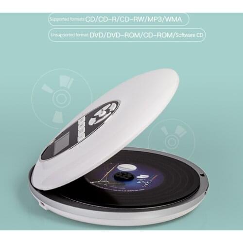 Round Style Portable -CD Player Headphone HiFi Music Reproductor -CD Walkman Discman Player Shockproof Lecteur -CD