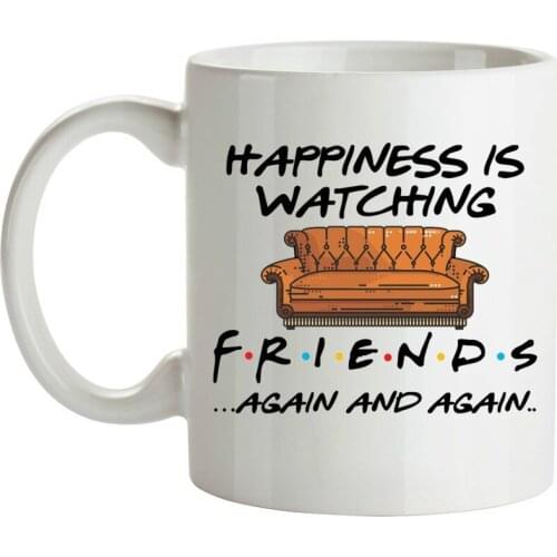 Whitelf Tv Shows Friends Mugs Travel Beer Cup Porcelain Coffee Mug Tea Cup 11oz Ceramic Mugs