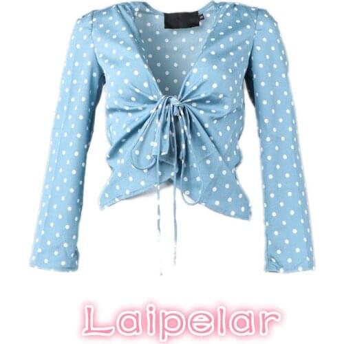 Блузки в горошек Laipelar China At AliExpress