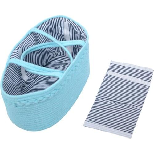 Multifunctional Storage Backpack Baby Diapers Storage Bag Cotton Rope Storage Basket Bin